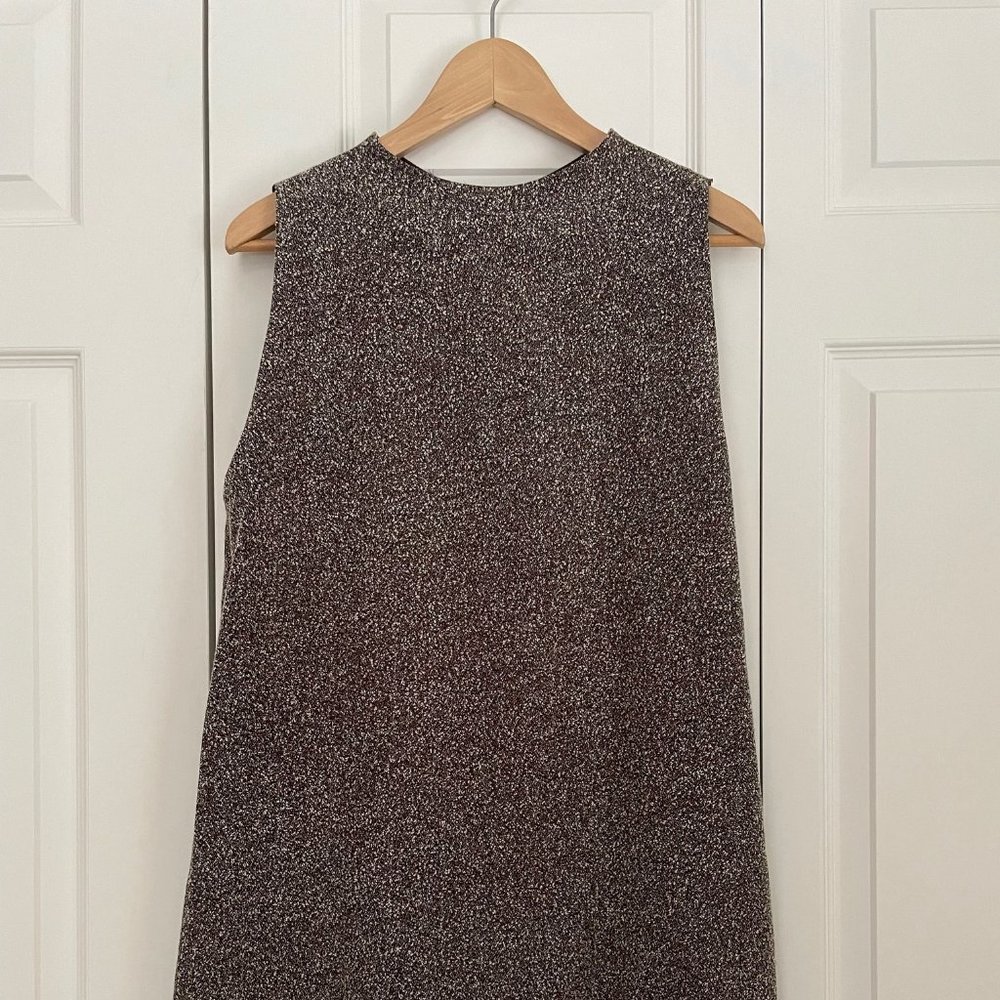 Kaaren Brown and White Speckled Dress